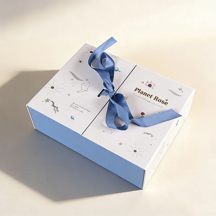 Caja de embalaje plegable de doble apertura